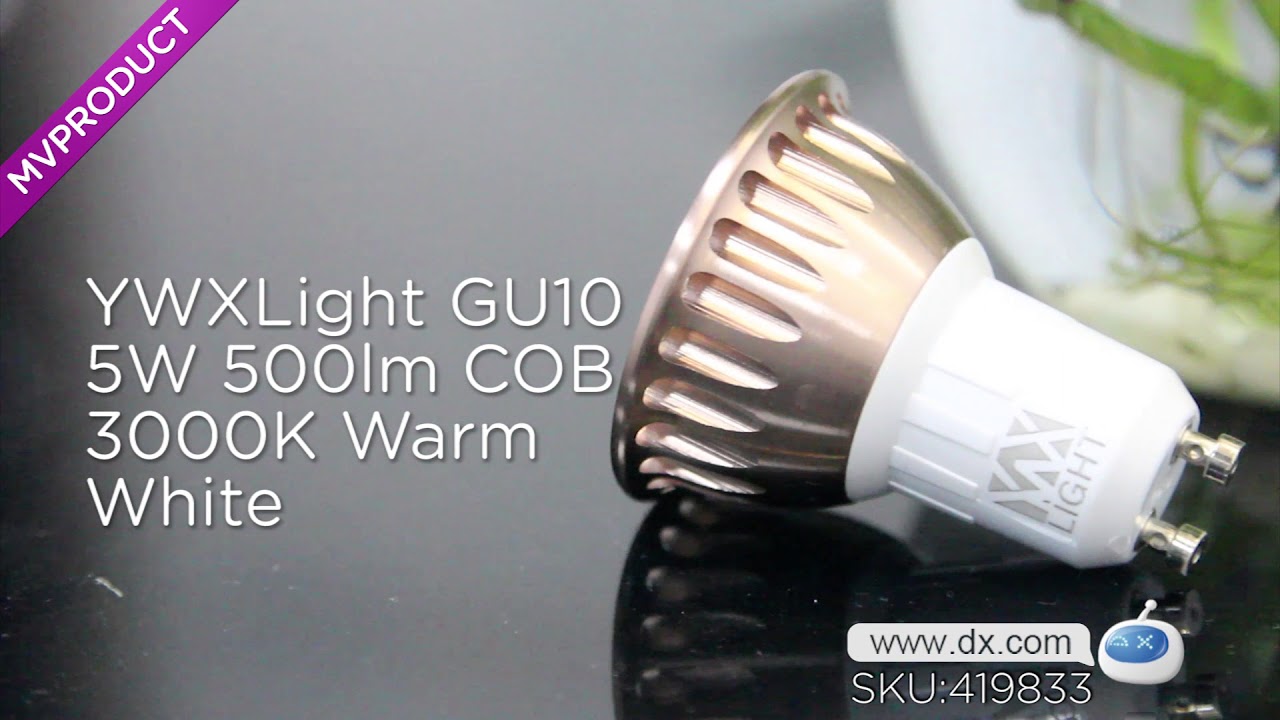 DX:YWXLight GU10 5W 500lm COB 3000K Warm White LED Spot Light - Taupe