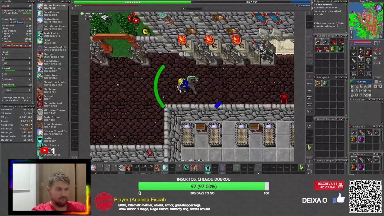 Rubinot OT Server Tibia TASKS DE LEVE