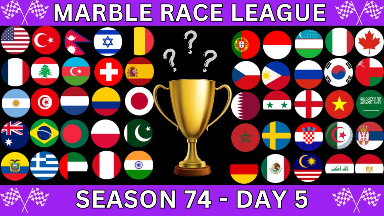 Marble Race League Season 74 DAY 5 Marble Race in Algodoo