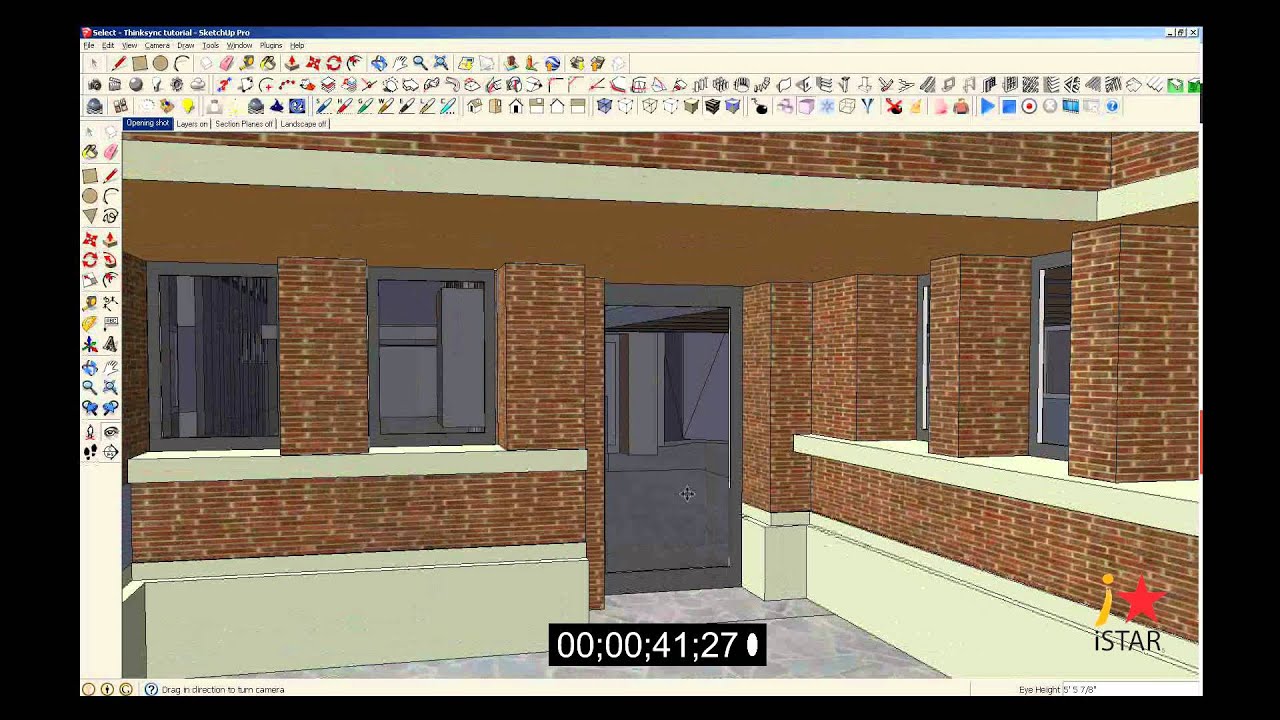 SketchUp - The Position Camera Tool, Look Around Tool and the Walk Tool