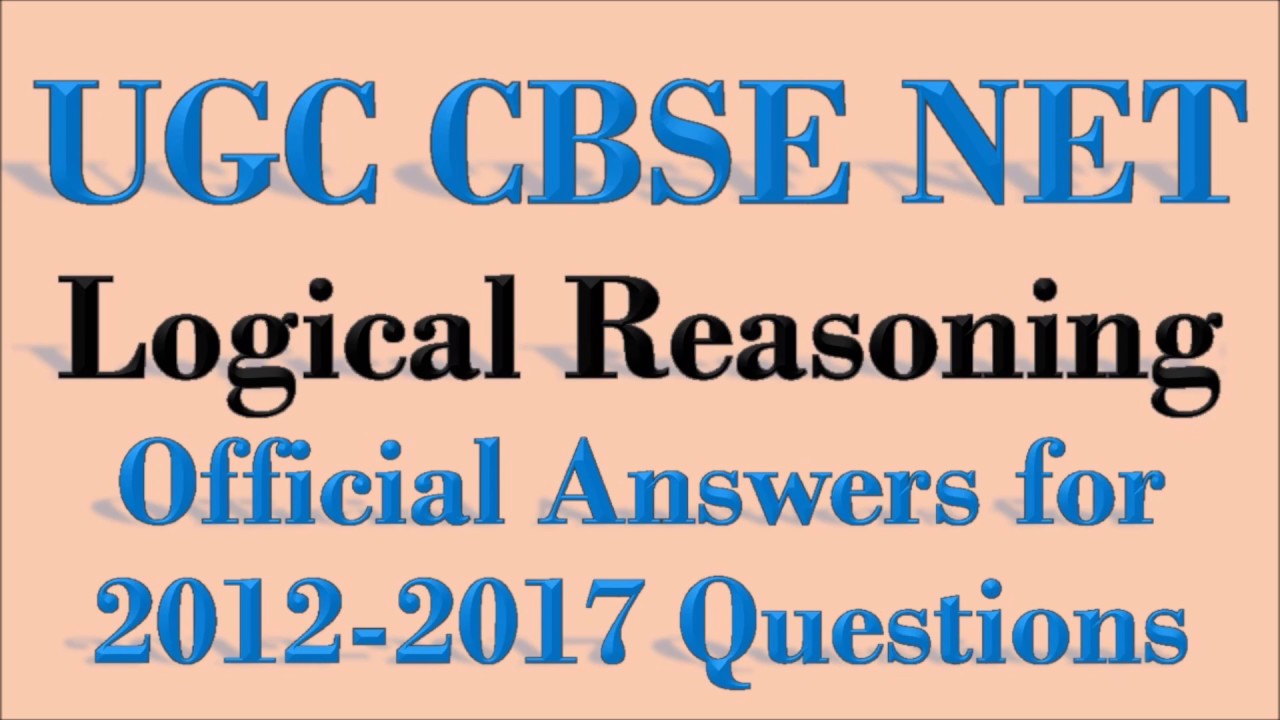 UGC NET Logical reasoning Paper 1 Questions with Official answers