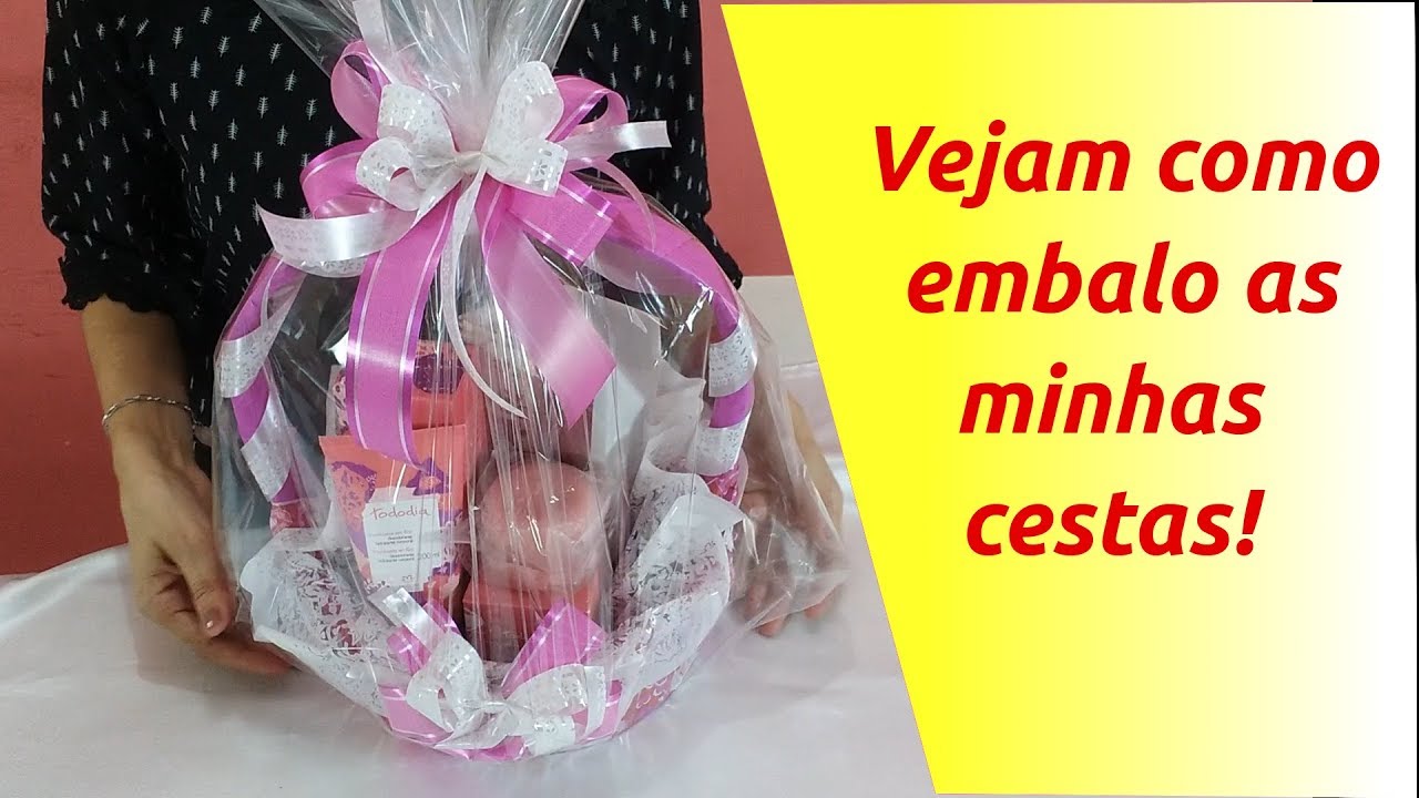 Como embalo minhas cesta com saco transparente