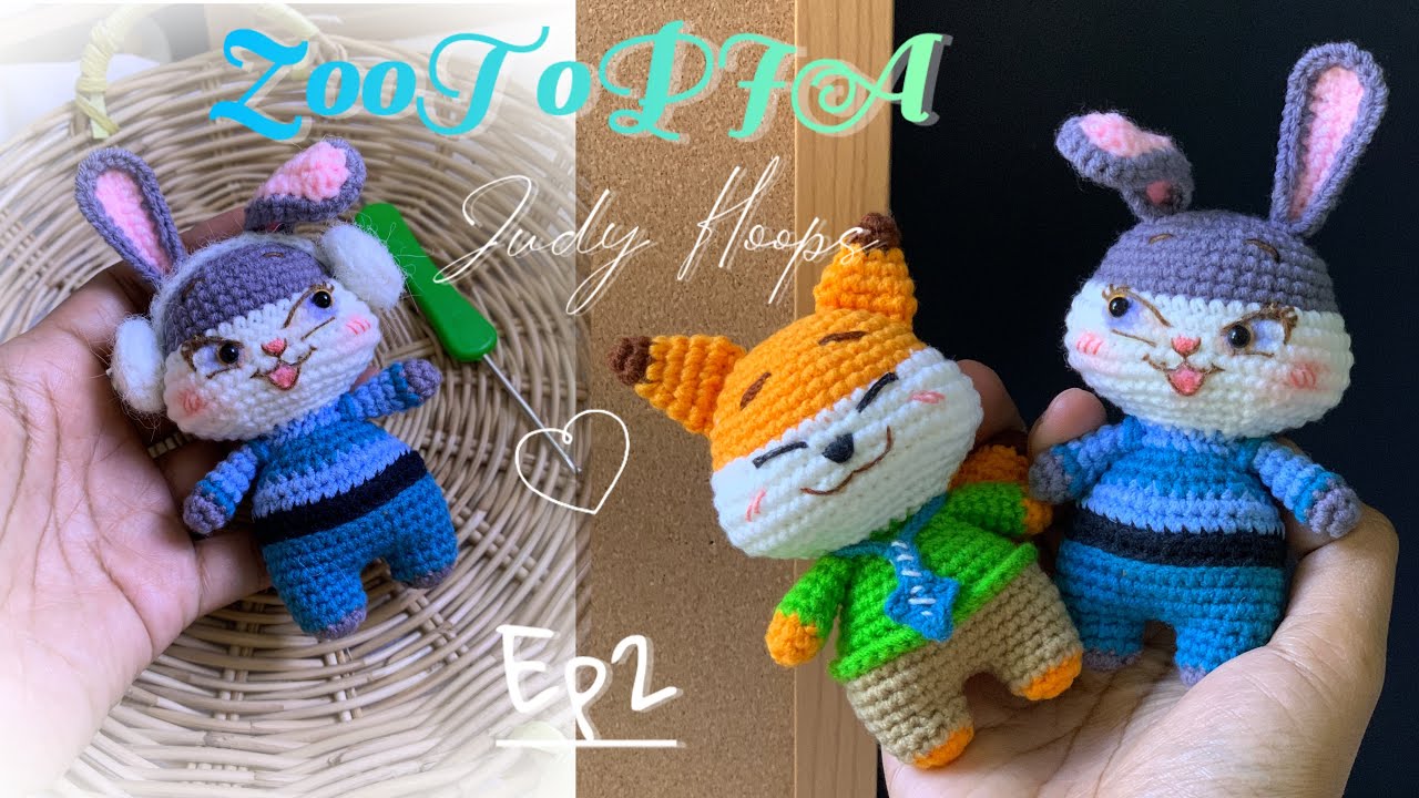(2) Judy Hopps Bunny Zootopia Amigurumi / Easy and cute Crochet Tutorial