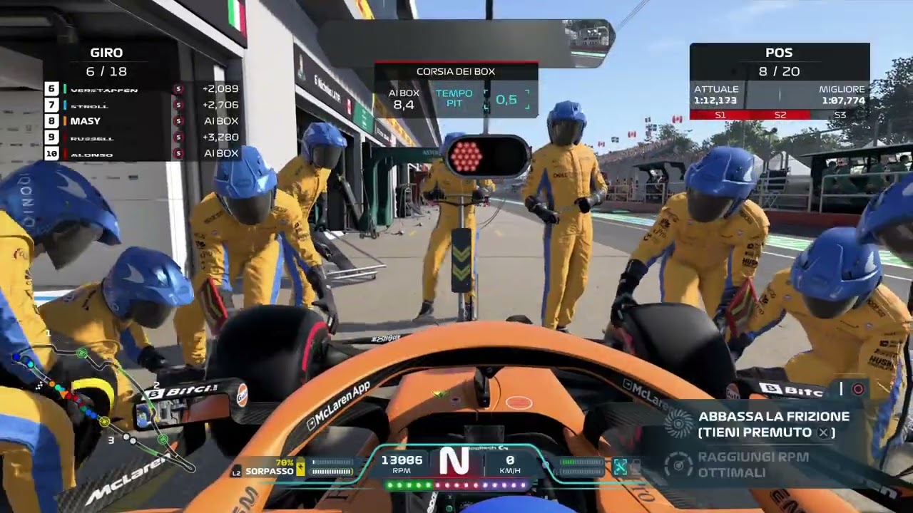 8° STAGIONE GARA CANADA  CARRIERA MCLAREN F1 2021 PS4 PRO T300 RS GT #12