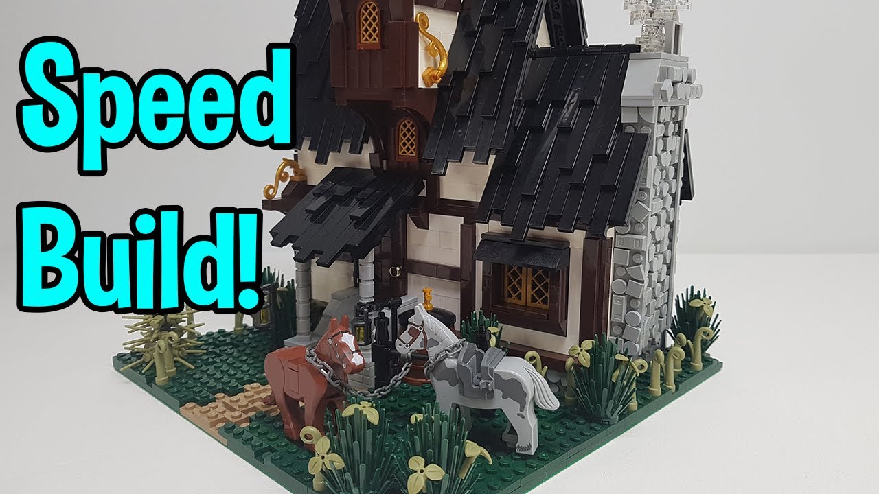 LEGO SPEED BUILD! | Sleepy Hill Tavern (with full interior!)