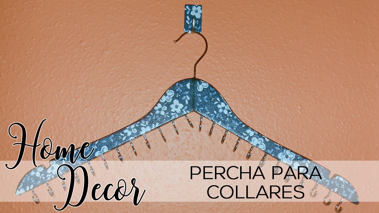 PERCHA PARA COLLARES DECORADA CON DECOUPAGE