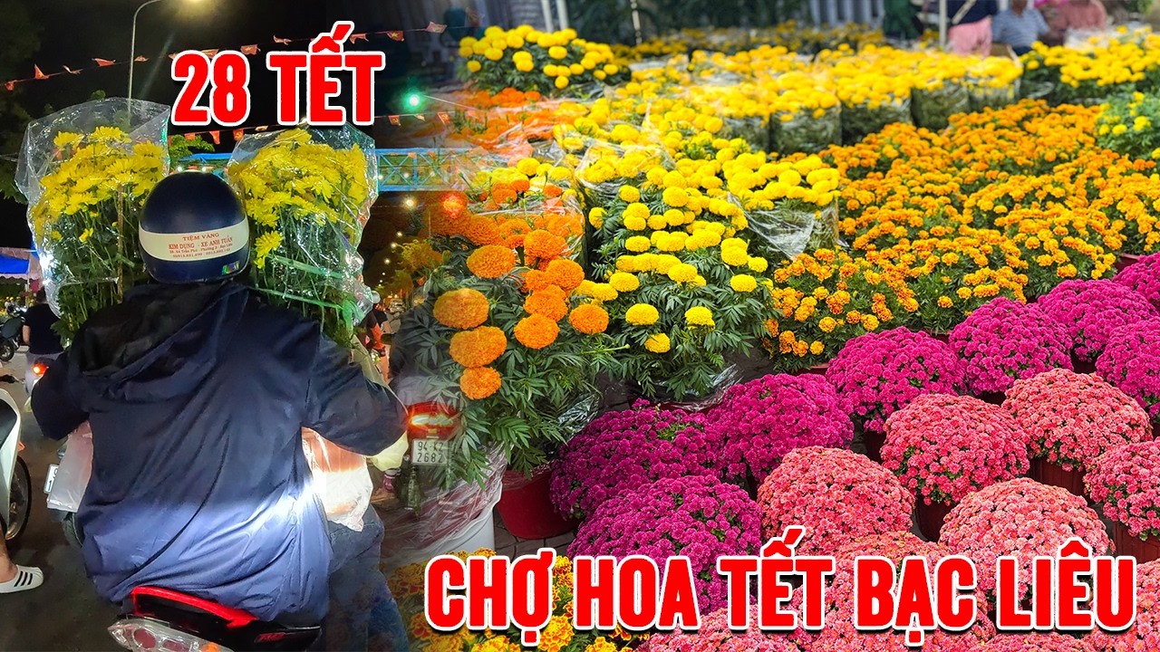 Nhộn nhịp đông đúc chợ Hoa Tết ngày cuối năm