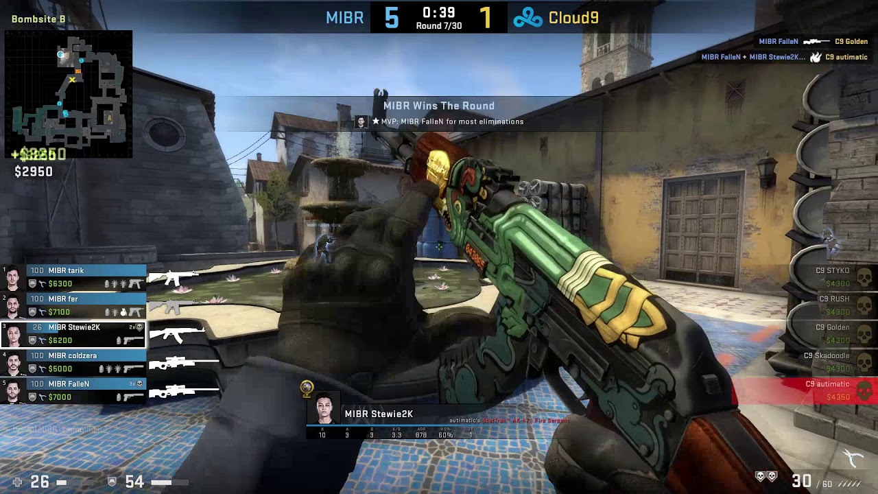 CS:GO POV Demo MIBR Stewie2K (22/12) vs Cloud9 (de_inferno)