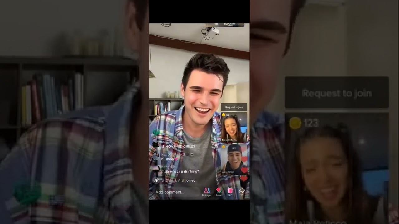 Maia Reficco live with Alex Aiono on tikok (Noa and shwan in PLLOS )