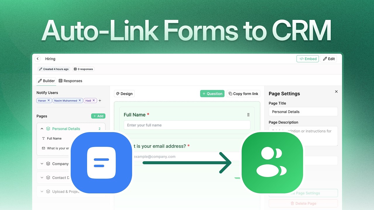 Forms That Auto-Link to Any CRM Record — Send, Collect & Sync Instantly