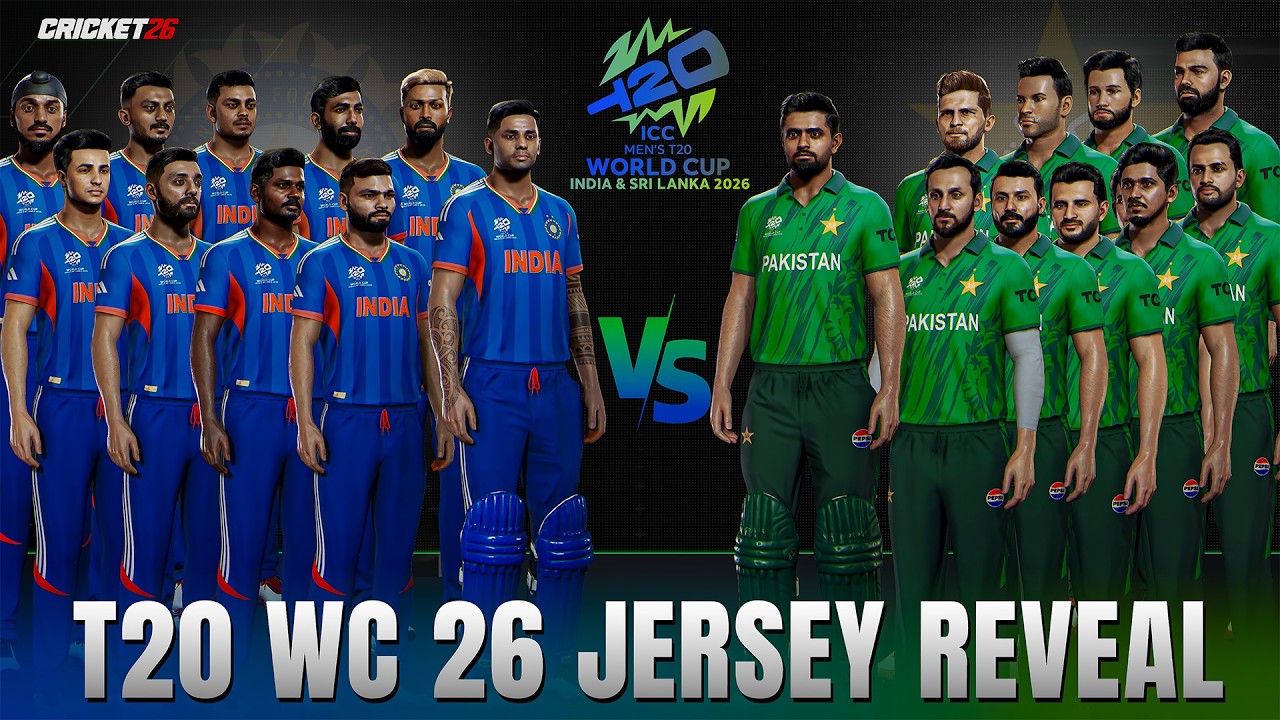 IND vs PAK First Look in T20 WC Jerseys 🔥 Cricket 26