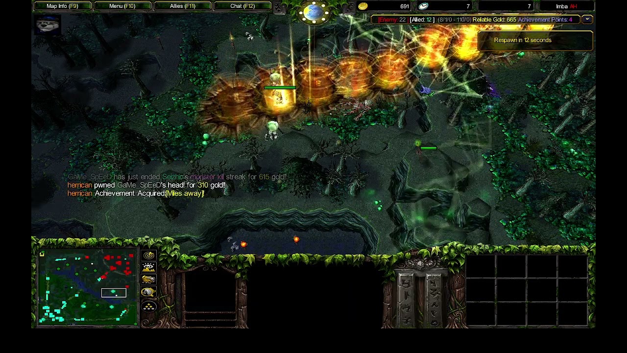 Let's Play DotA Imba Legend Storm Spirit + Ball Lightning + Damage Skills | WarCraft 3