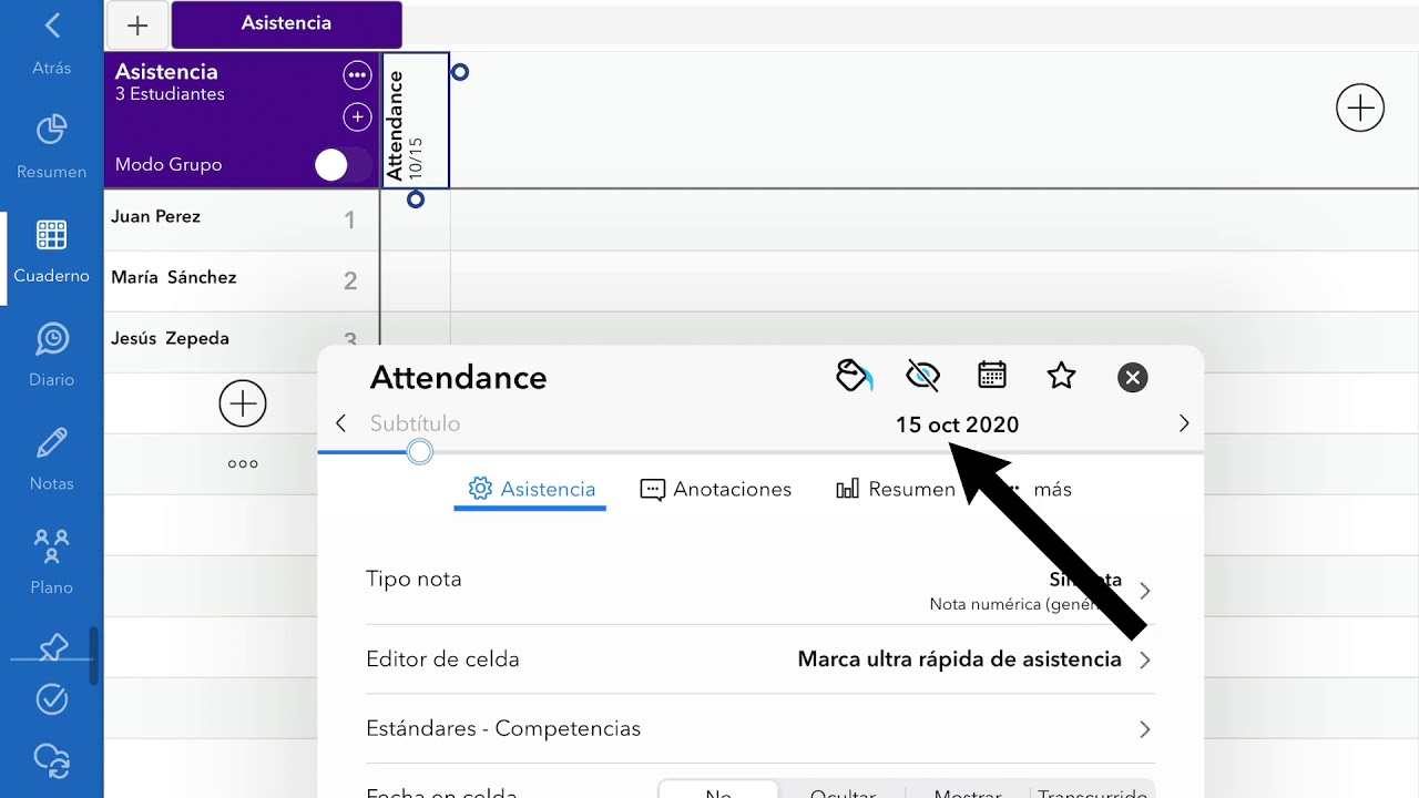 Crear clase y control de asistencia en iDoceo
