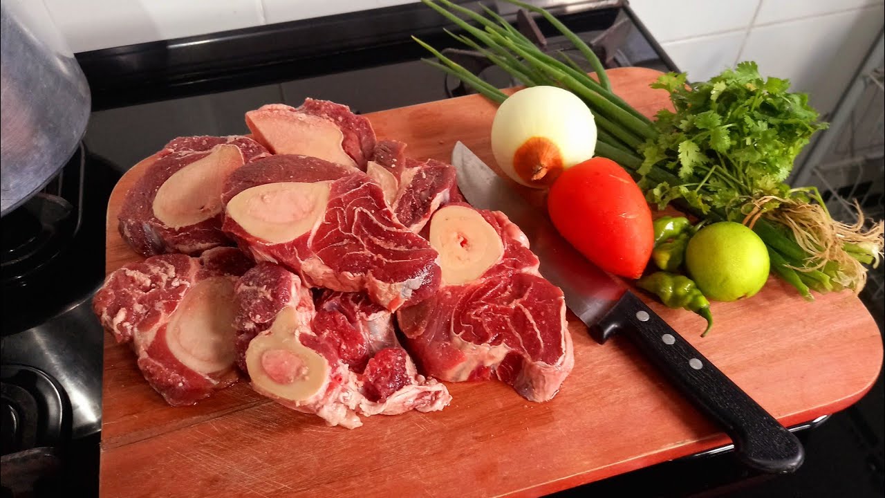 CHAMBARI NA PANELA DE PRESSÃO SEM ÓLEO/OSSO BUCO