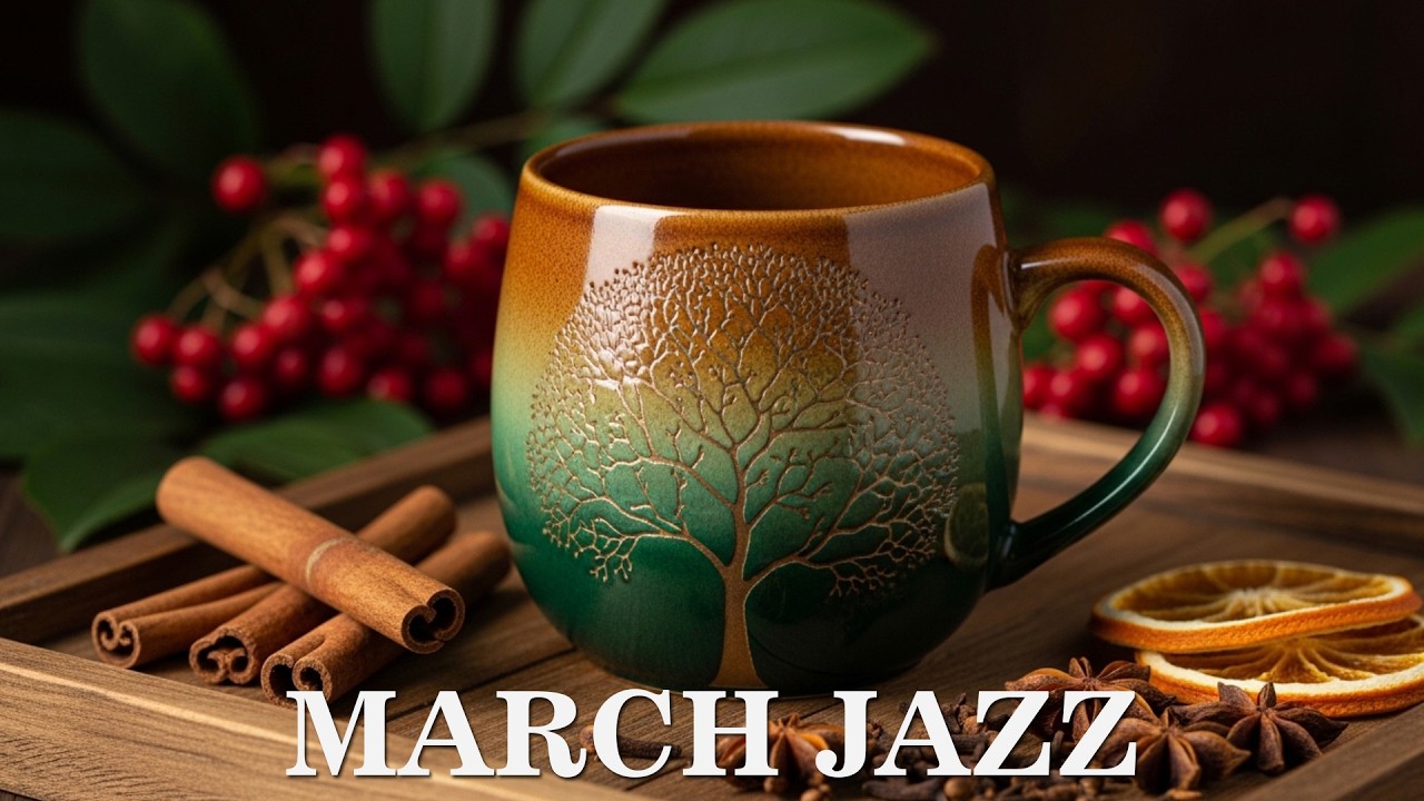 Golden March Jazz Piano - Smooth Bossa Nova Cafe Music for Study, Work and Focus