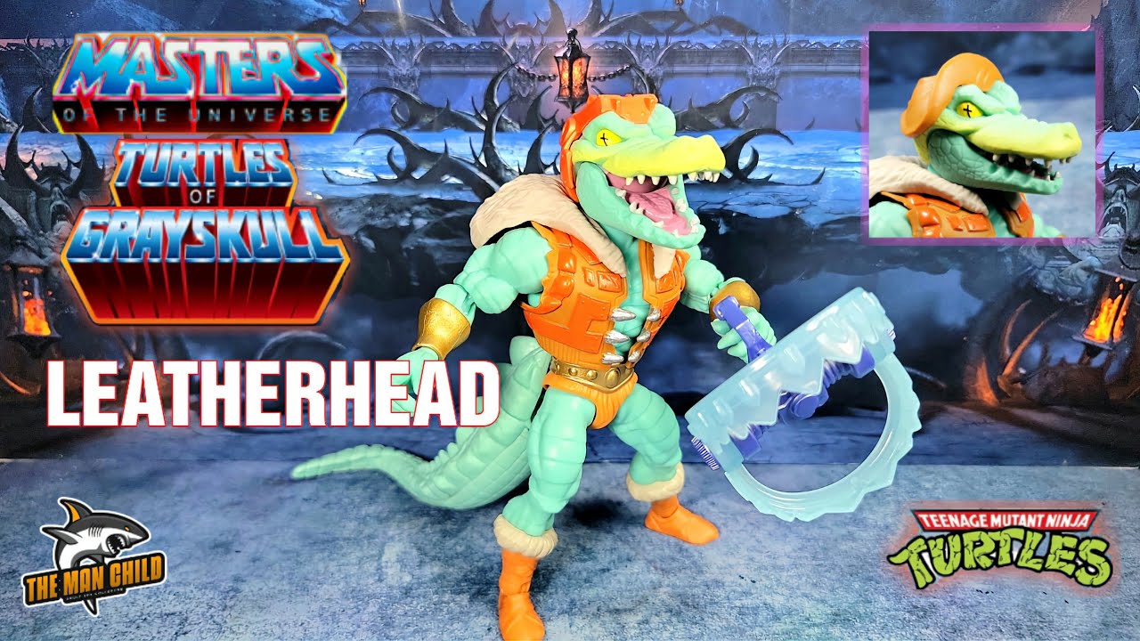 MOTU Origins Turtles of Grayskull LEATHERHEAD Box Figure Review!