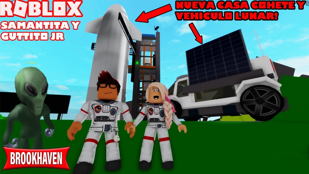 Samantita Y Guttito Exploran La Nueva Nave Espacial Y Auto Lunar, Un Alien Anda Suelto en Brook!👽