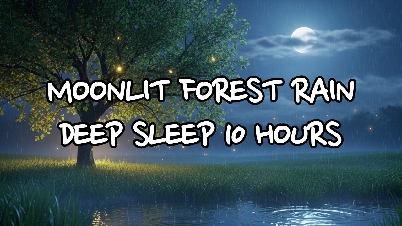 🌿🌧 Forest Rain & Soft Piano for Deep Sleep | Nature Night Ambience (10 Hours)