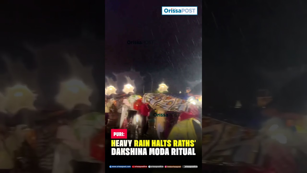 Heavy Rain Halts Puri Raths' Dakshina Moda Ritual || Jagannath Rath Yatra 2026