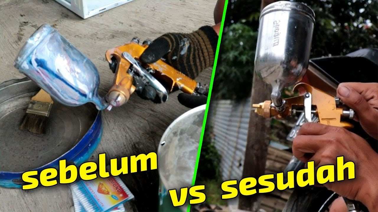 Cara Mudah Membersihkan Spray Gun Karena mampet & Residu