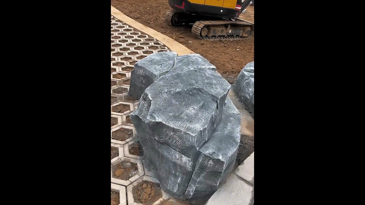 Making artificial rocks with cement #craftsman #art #craftspeople #artisan