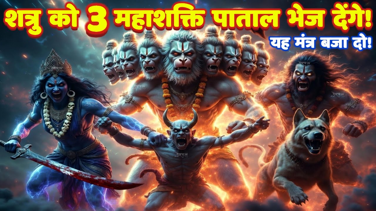शत्रु मारण, काली, भैरव, 11 मुखी हनुमान, 3 महाशक्ति उग्र मंत्र: Shatru Nashak Mantra