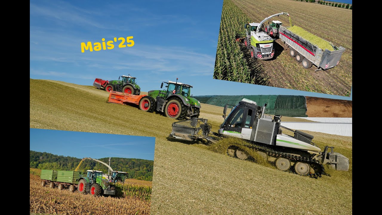 🌽4K| XXL Maishäckseln 4,5MW BGA • 3xHäcksler • 1150ha Mais • Pistenbully & 1050 Vario • Agrotrucks🌽
