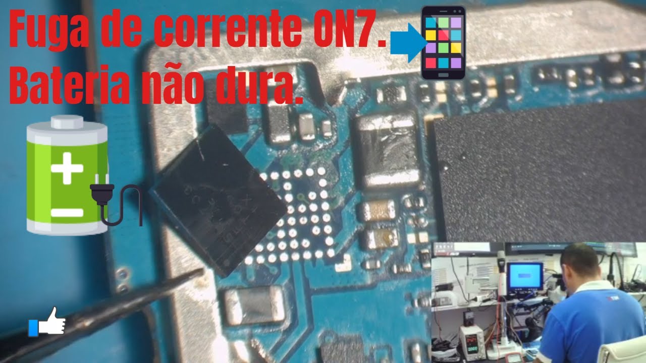 Samsung On7 descarrega muito rápido, fuga de corrente