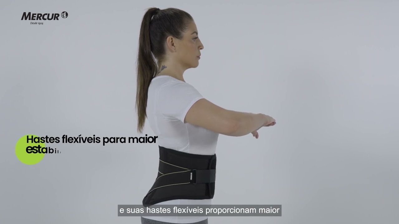 Cinta Lombar com Hastes e Ajuste Duplo | Mercur