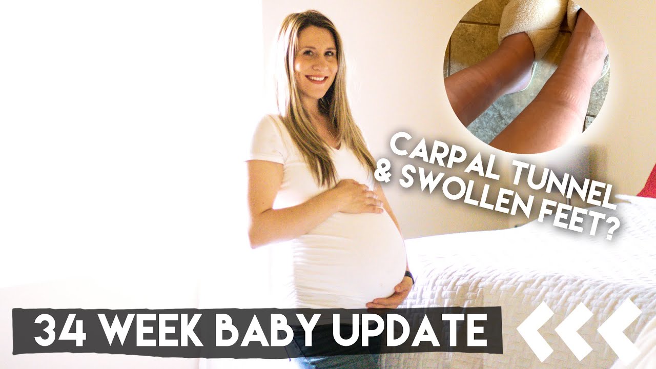 Swelling hands and feet? Carpal tunnel? | 34 WEEK PREGNANCY UPDATE | 2nd Pregnancy | Victoria Leone