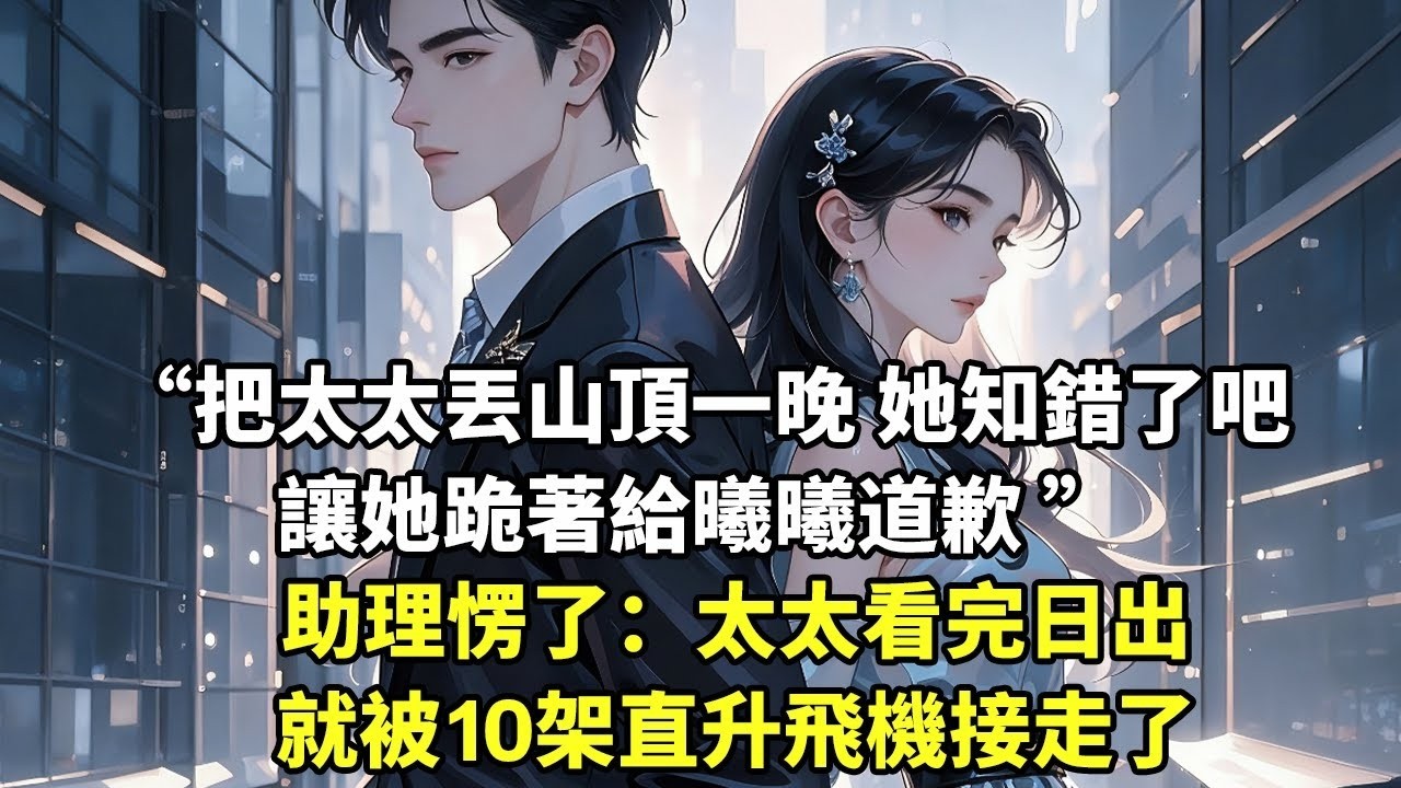 把太太丟山頂一晚 她知錯了吧 讓她跪著給曦曦道歉 助理愣了：太太看完日出就被10架直升飛機接走了【現代言情】【追妻】【短篇】