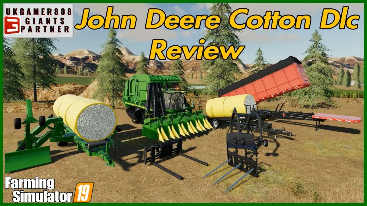 JOHN DEERE COTTON DLC Review farming simulator 19 #fs19modsreview