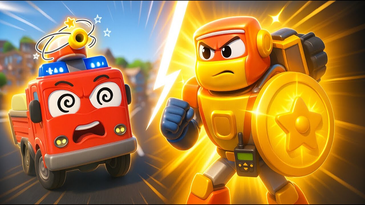 Hypnotisierter Feuerwehrauto greift Auto-Stadt an! Stoppt ihn! 🔥 Robofuse