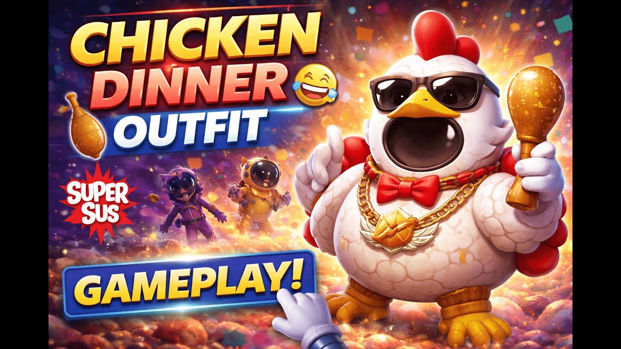 Playing Super Sus with My Chicken Dinner Outfit 🍗😂 | Gameplay #supersus  #chickendinner #GamingFun