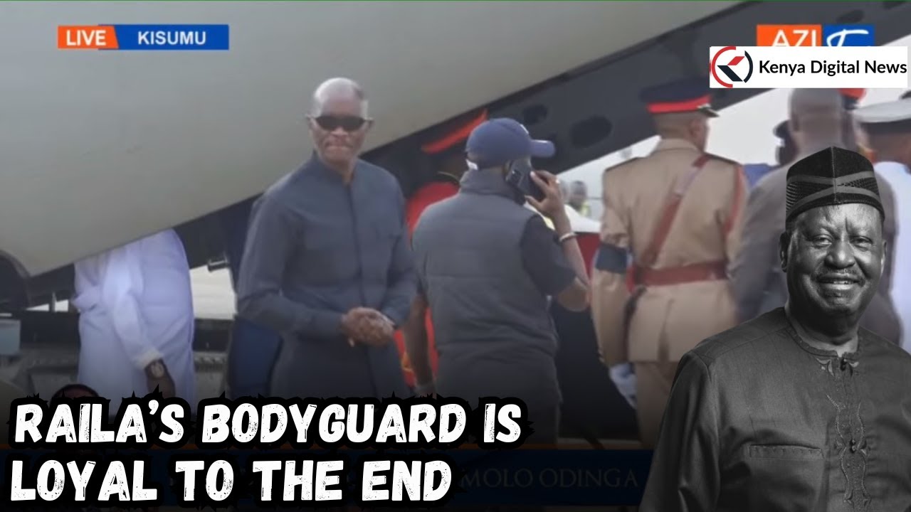Raila's Bodyguard Maurice Ogeta on Standby as his late Boss's Body Lands in Kisumu