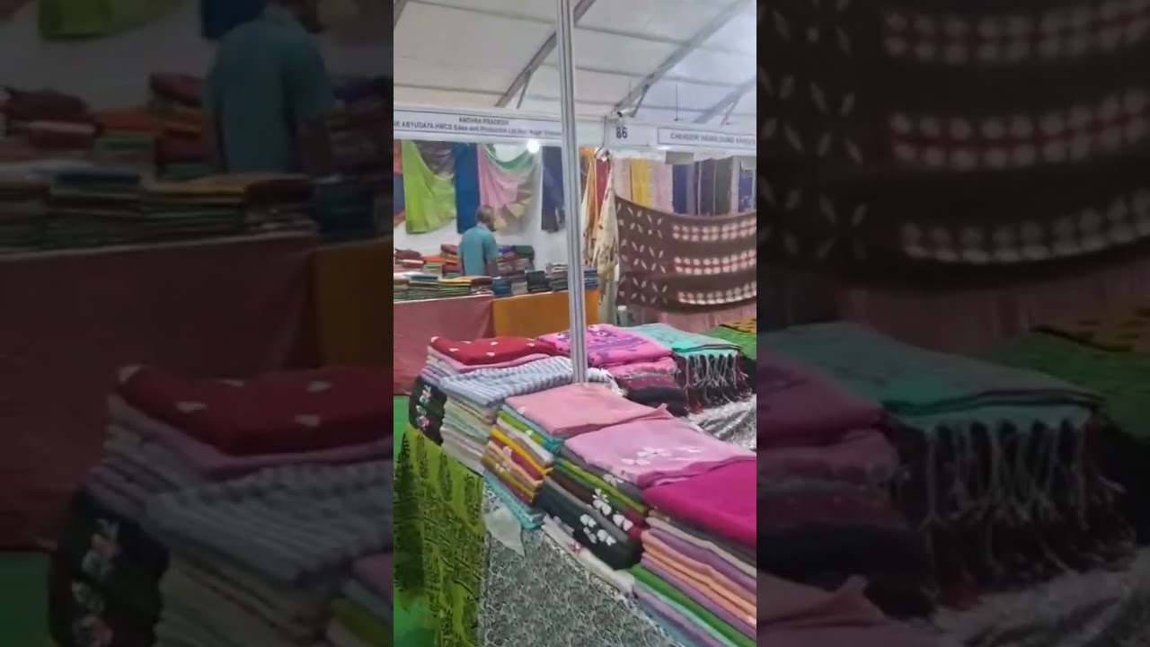 Handloom Expo #2025  #Necklace  road  peoples plaza #Handloom Sarees 🥻  #trending #ytshorts