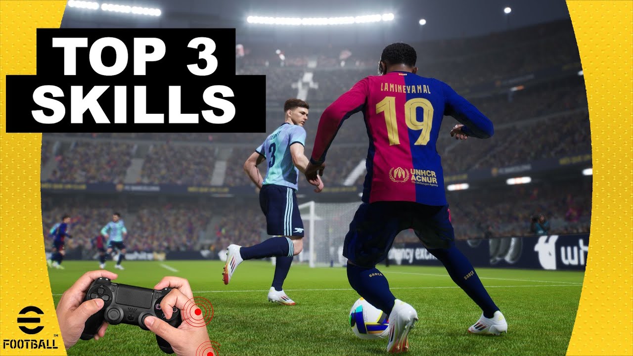 eFootball | TOP 3 SKILLS TUTORIAL - BEST SKILLS TO IMPROVE YOUR DRIBBLING!