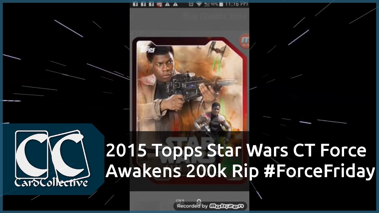 2015 Topps Star Wars Card Trader Force Awakens 200k #ForceFriday Digital Pack Opening