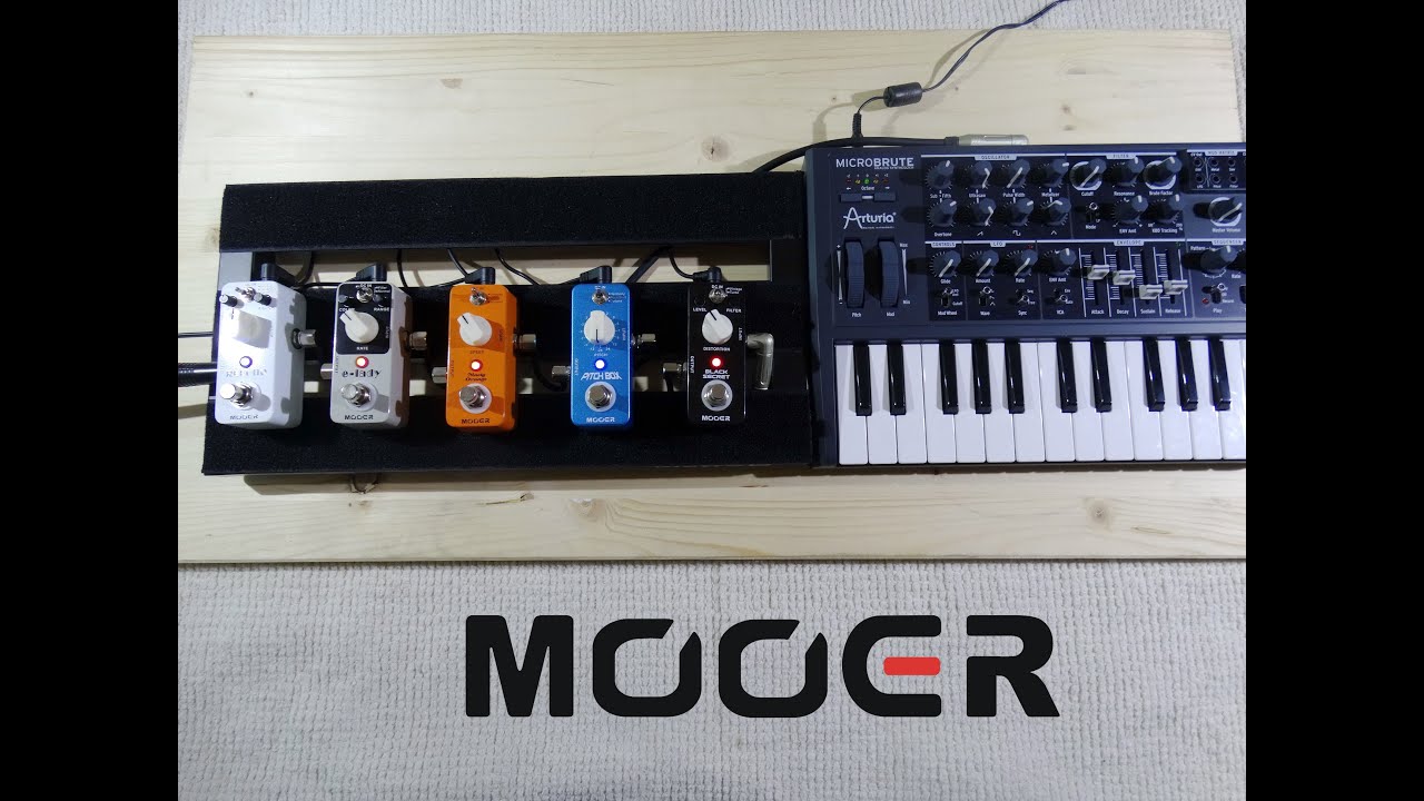 Mooer pedals with Microbrute analog synth - Take One