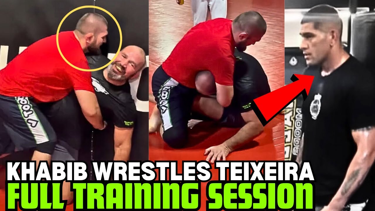 Khabib Nurmagomedov WRESTLES Alex Pereira Coach Glover Teixeira At UFC Gym (FULL FOOTAGE)
