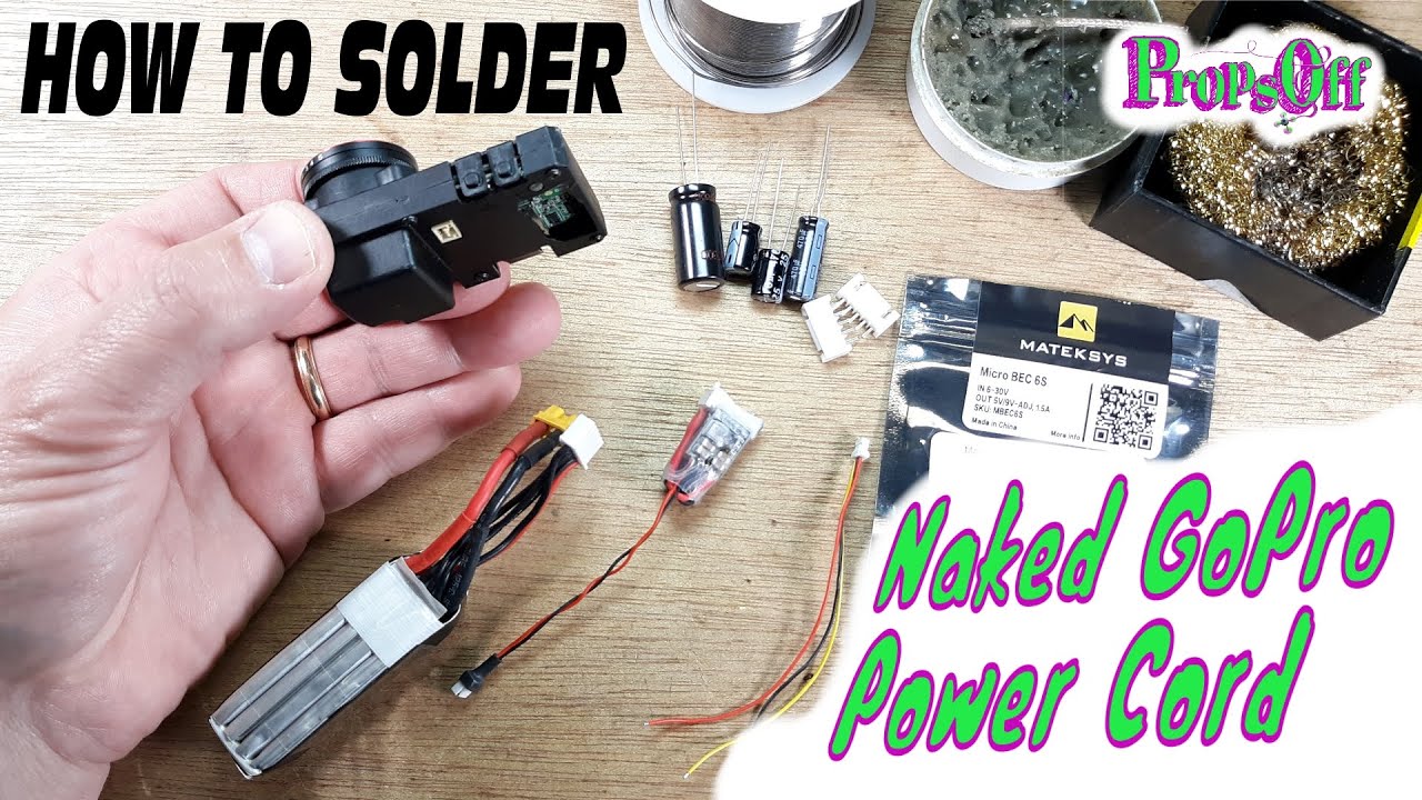 How To Make A Naked GoPro Power Supply Cable | Full Soldering How To