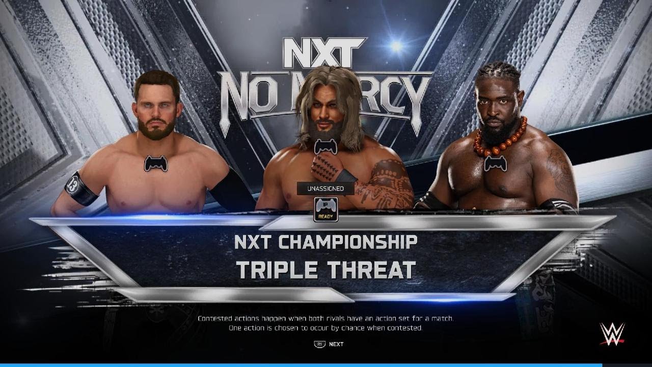 WWE 2K25 The Dark Horse Vs Paragon Jay Pierce Vs Oba Femi - NXT NO MERCY. NXT Title