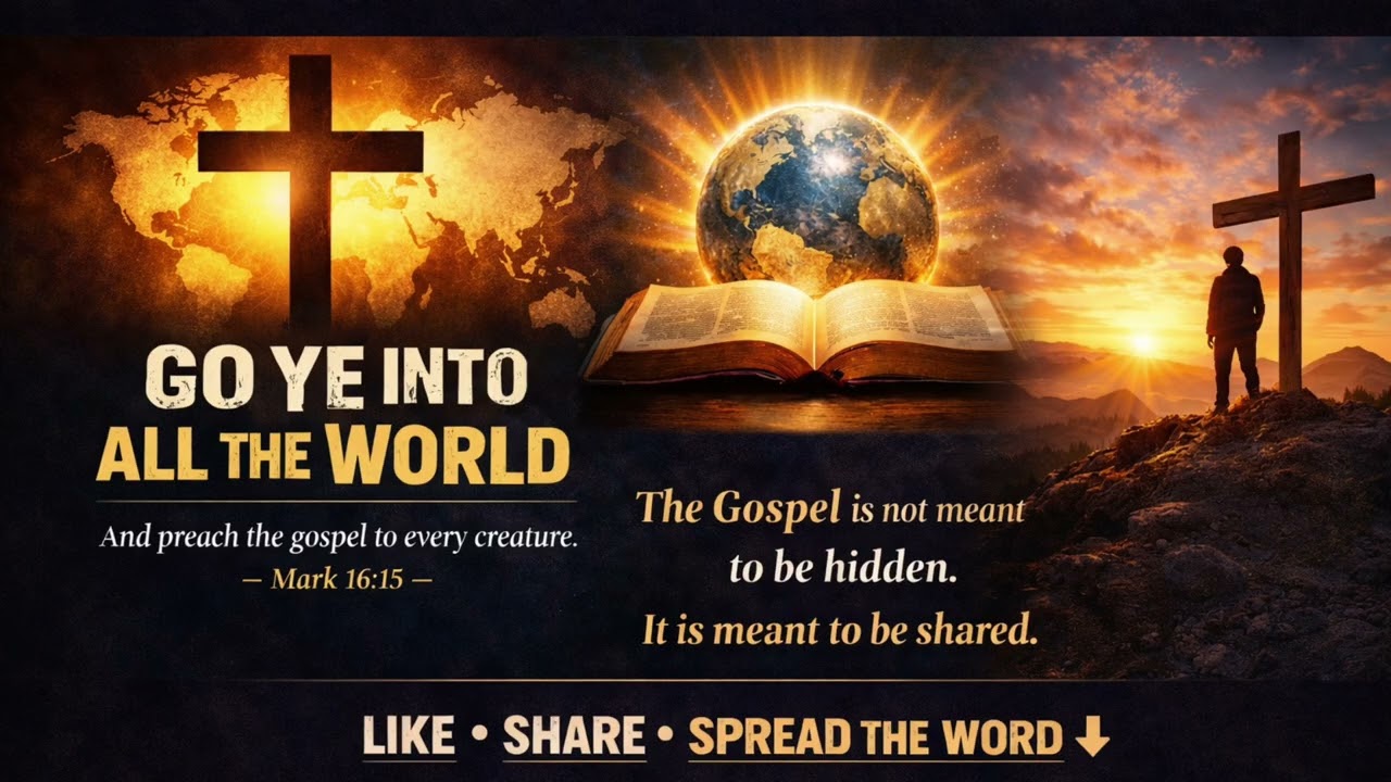 GO YE INTO ALL THE WORLD And preach the gospel to every creature.— Mark 16:15
