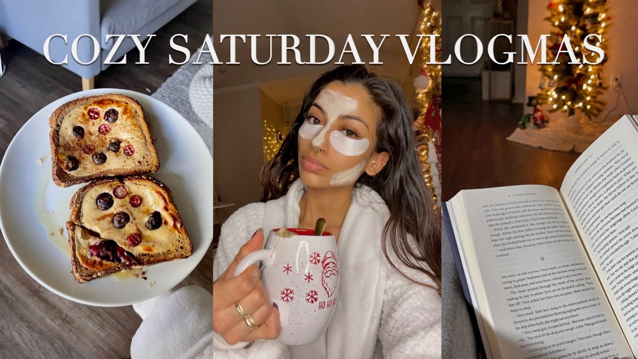 A COZY SATURDAY, journaling, breakfast, self care, cleaning, fro-yo date | VLOGMAS DAY 4