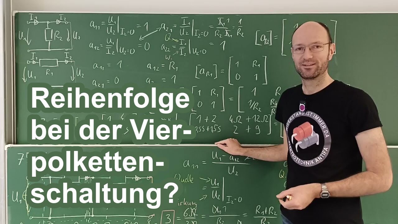 Wie ergibt sich die Reihenfolge der Matrixmultiplikation der a-Parameter bei Vierpolketten?