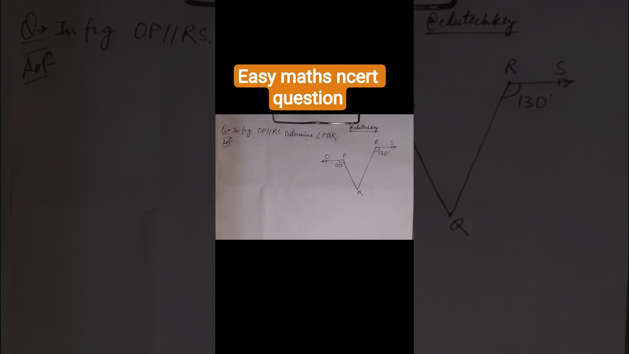 In figure OP parallel RS determine angle PQR 