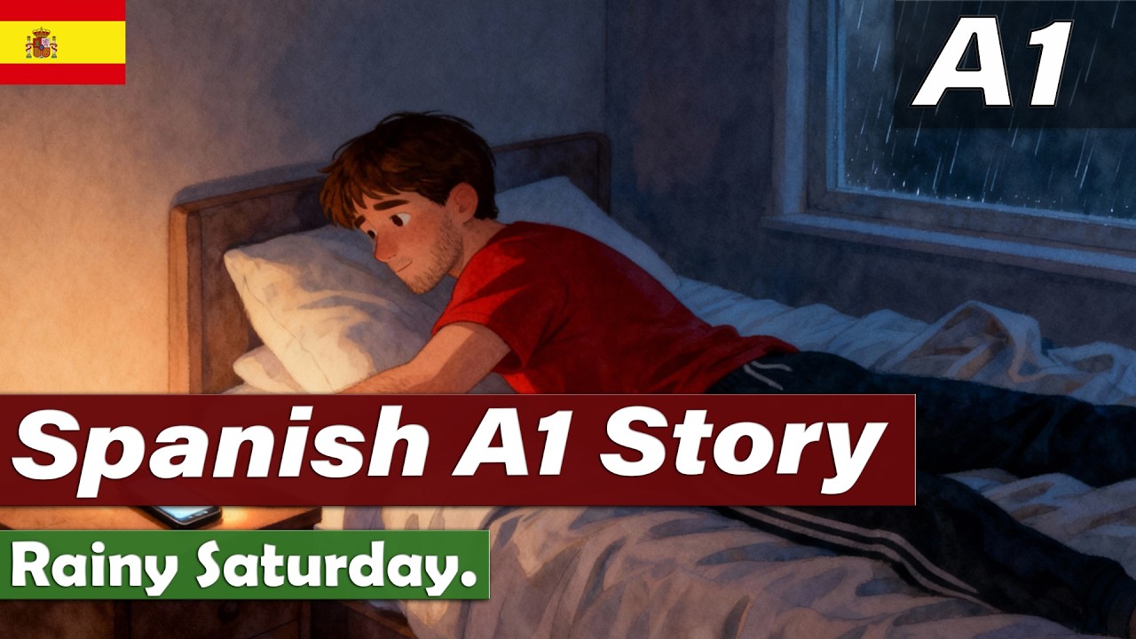 Learn Spanish A1 | A Rainy Saturday | Simple Story |