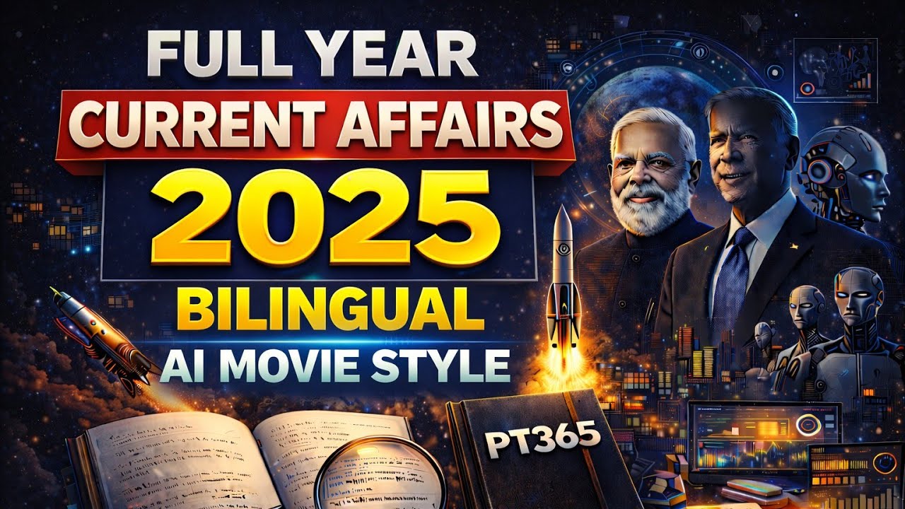 ONE SHOT 🔥 Current Affairs 2025 | Full Year | AI Movie Style | Bilingual Notes | Dishant IAS