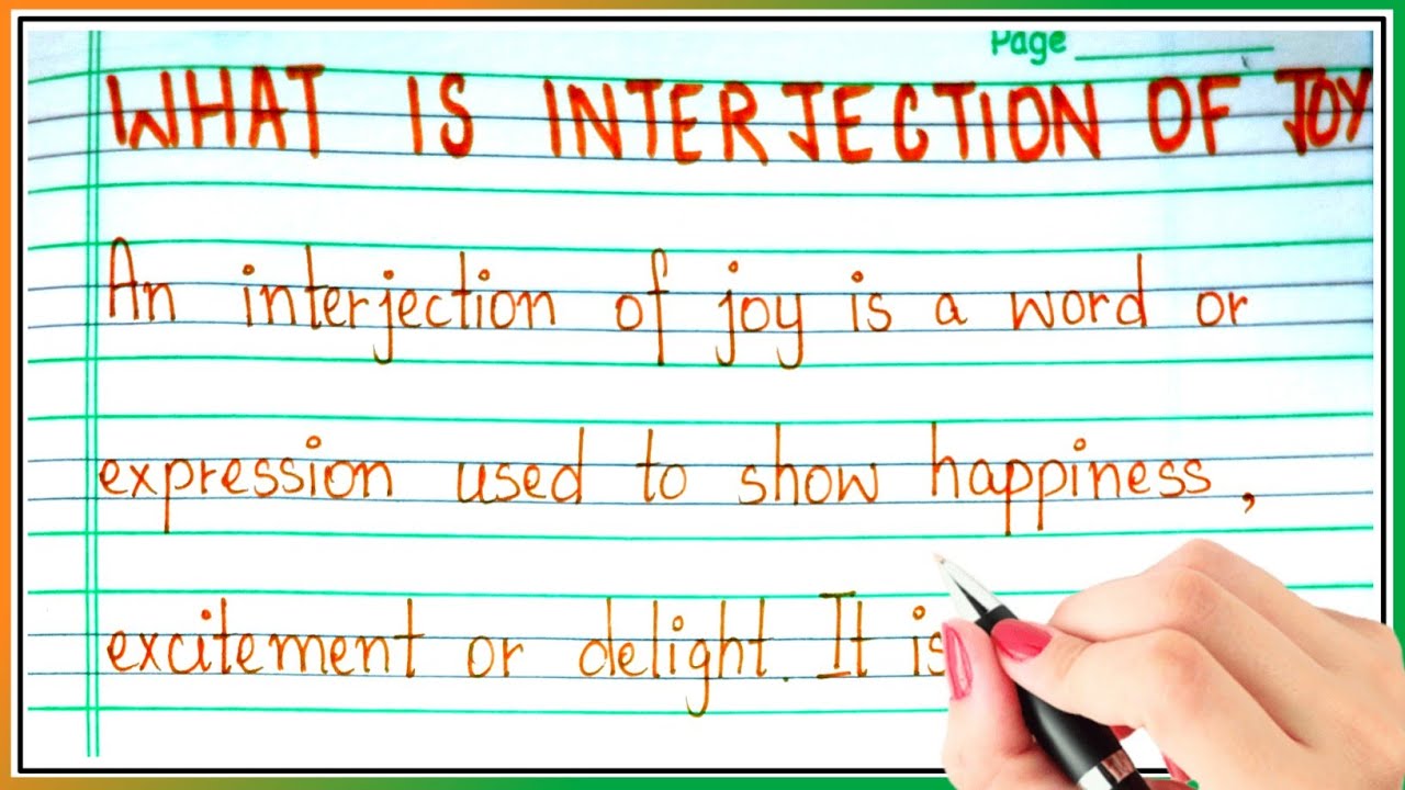 What is interjection of joy | Definition of interjection of joy | Examples of interjection of joy