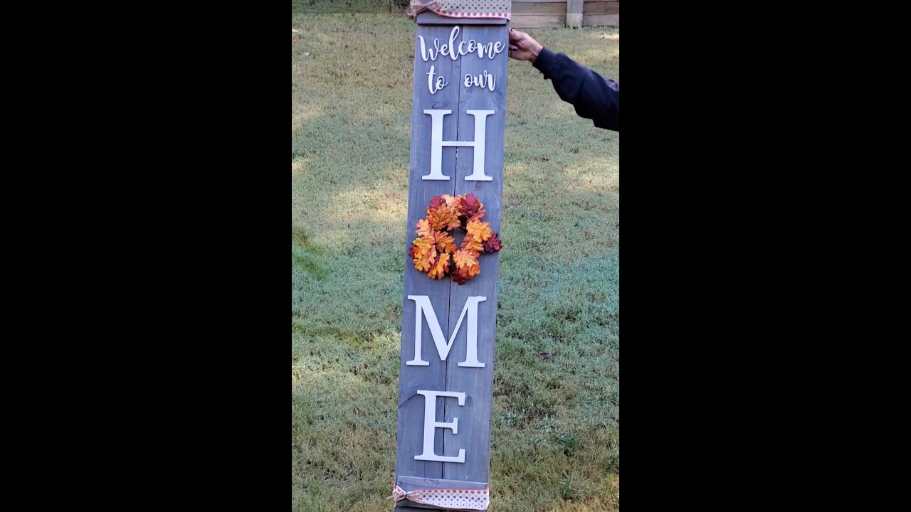 DIY Porch Welcome Sign